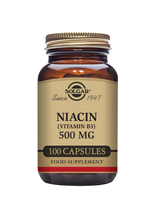 Niacin (Vitamin B3) 500 Mg 100k ” Med Flush” - Solgar Sverige